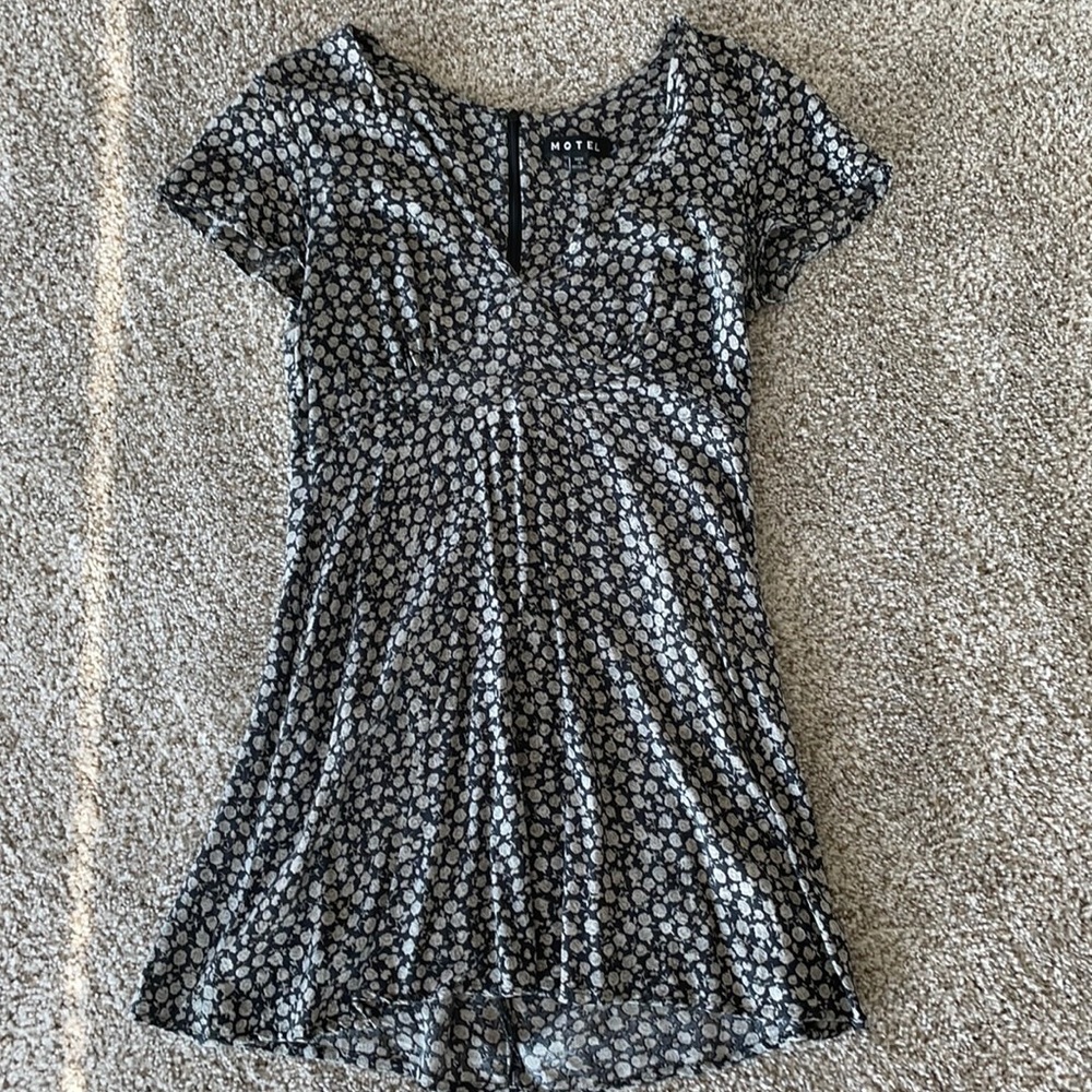 Black and grey floral urban outfitters mini dress